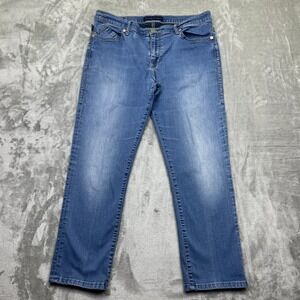 Rock & Republic Berlin Denim Jeans Cropped Comfort Stretch Sz 16 Fits 33" Grunge